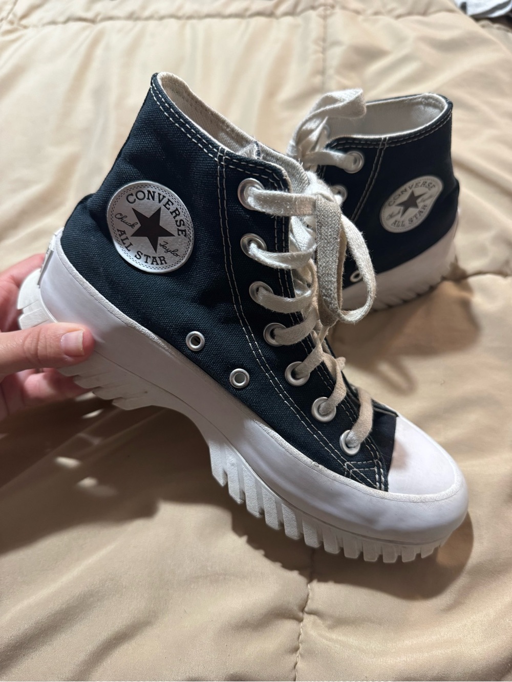 Converse women's Black Canvas High-Top Sneakers